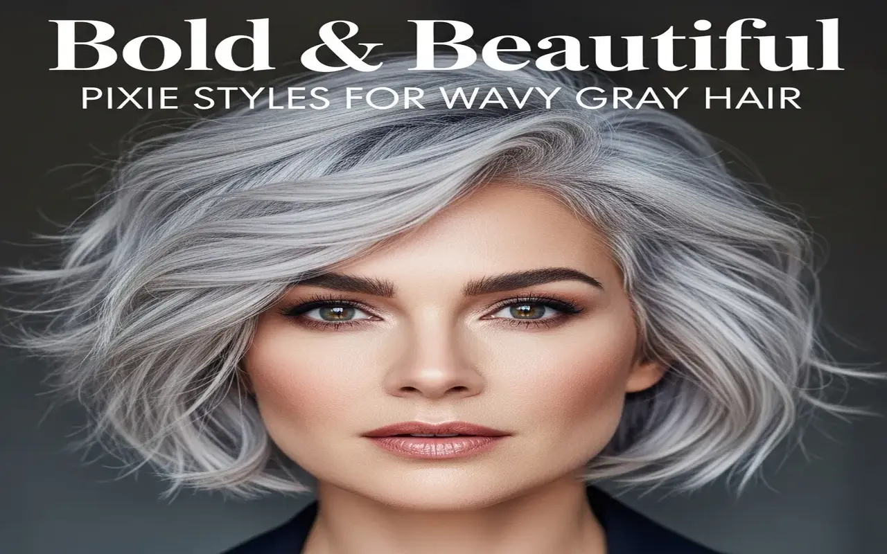 pixie styles for wavy or curly gray hair